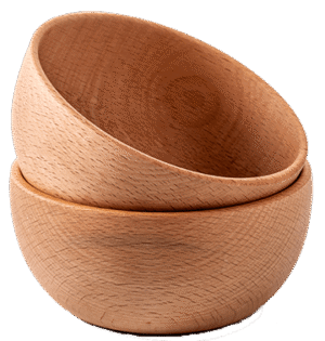 Empty Wooden Bowls